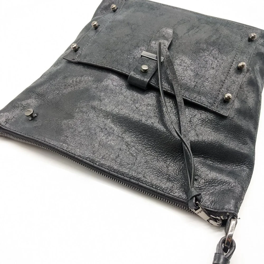 BOTKIER Warren leather women's shoulder hobo bag -BLACK (Used)